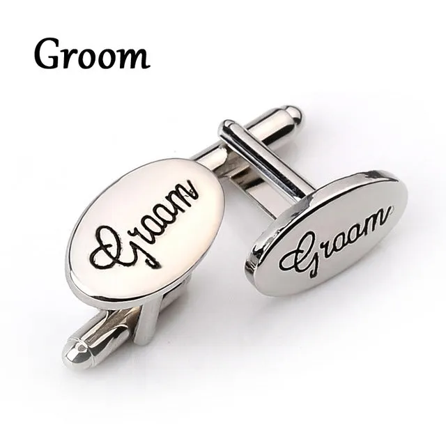 13 Style Men's Fashion Silver Oval Wedding Jewelry Cufflinks Groom/Best Man/Best Friend French Shirt Cuff Links High Quality