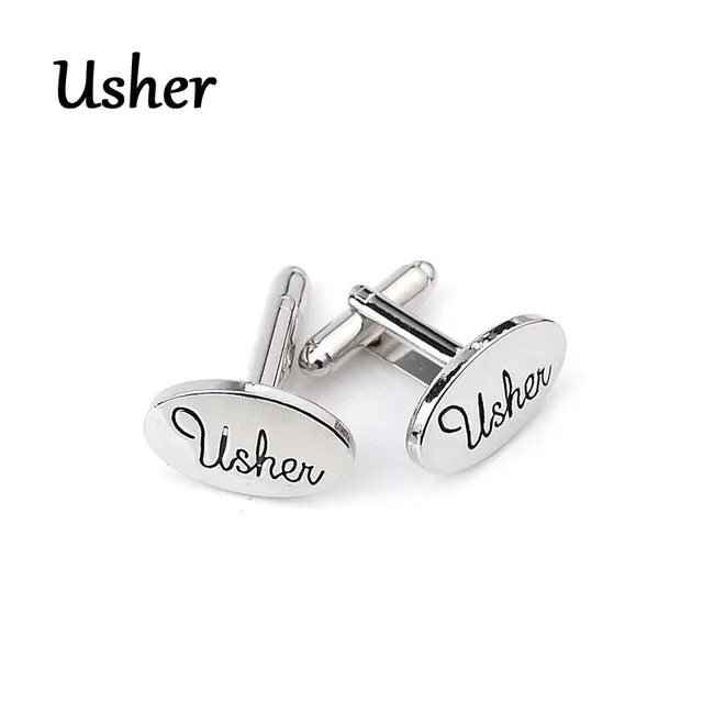 13 Style Men's Fashion Silver Oval Wedding Jewelry Cufflinks Groom/Best Man/Best Friend French Shirt Cuff Links High Quality