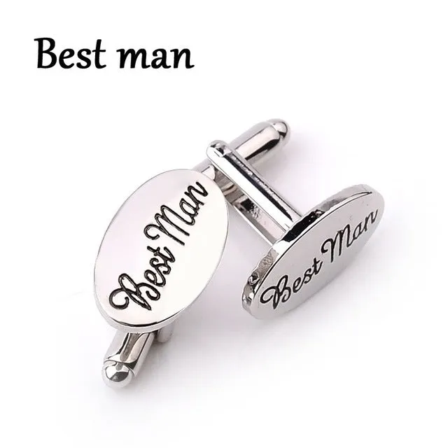 13 Style Men's Fashion Silver Oval Wedding Jewelry Cufflinks Groom/Best Man/Best Friend French Shirt Cuff Links High Quality