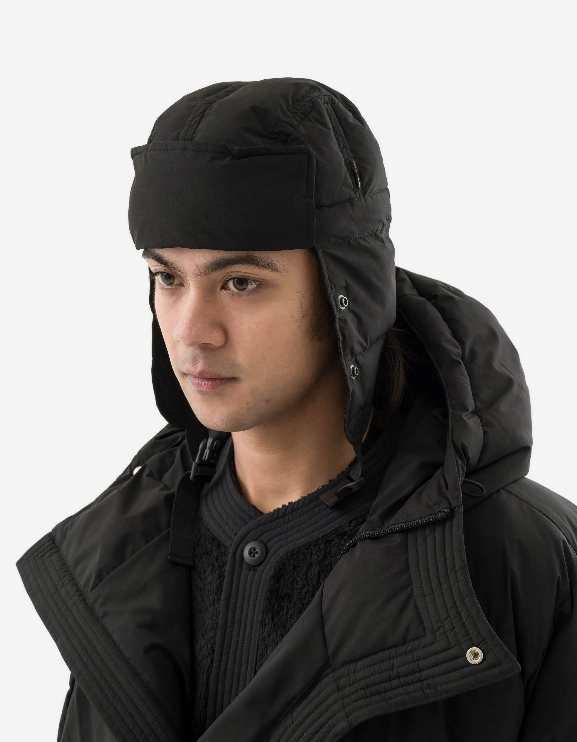 1383 Padded Aviator Hat Black