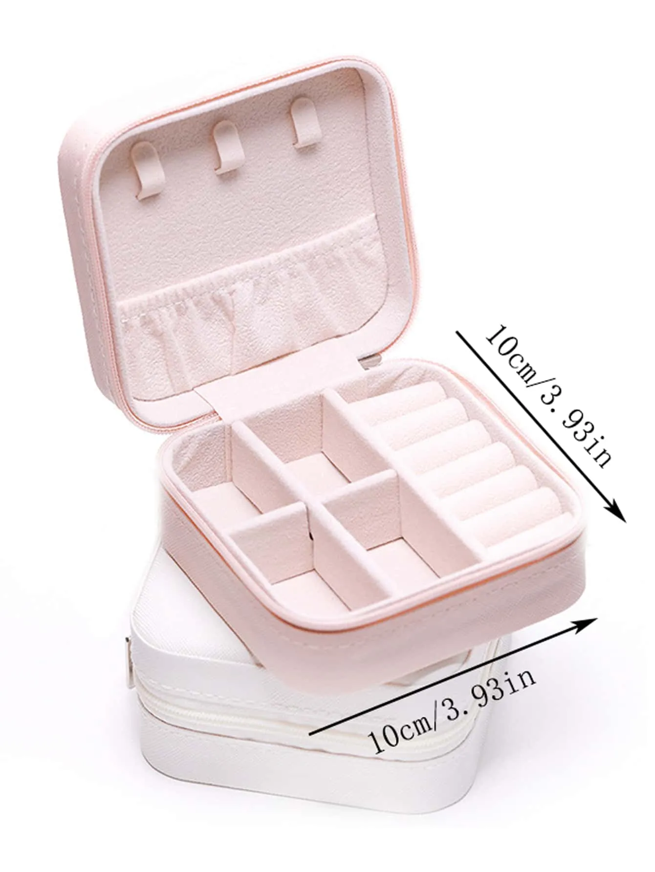 1pc Square Jewelry Storage Box, Minimalist Multi-grid Portable Earrings Storage Box For Travel