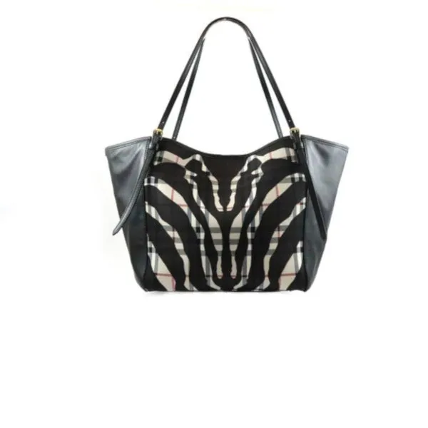 2-Way Zebra Check Tote