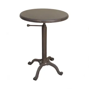 22" Industrial And Inustrial Iron Round End Table By Homeroots