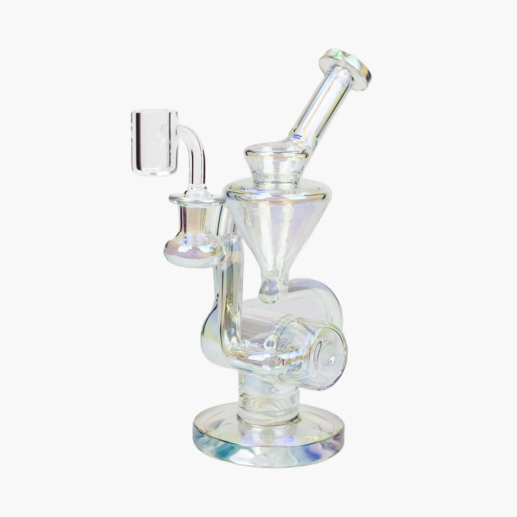 8" Eelectroplated Glass Recycler Rig