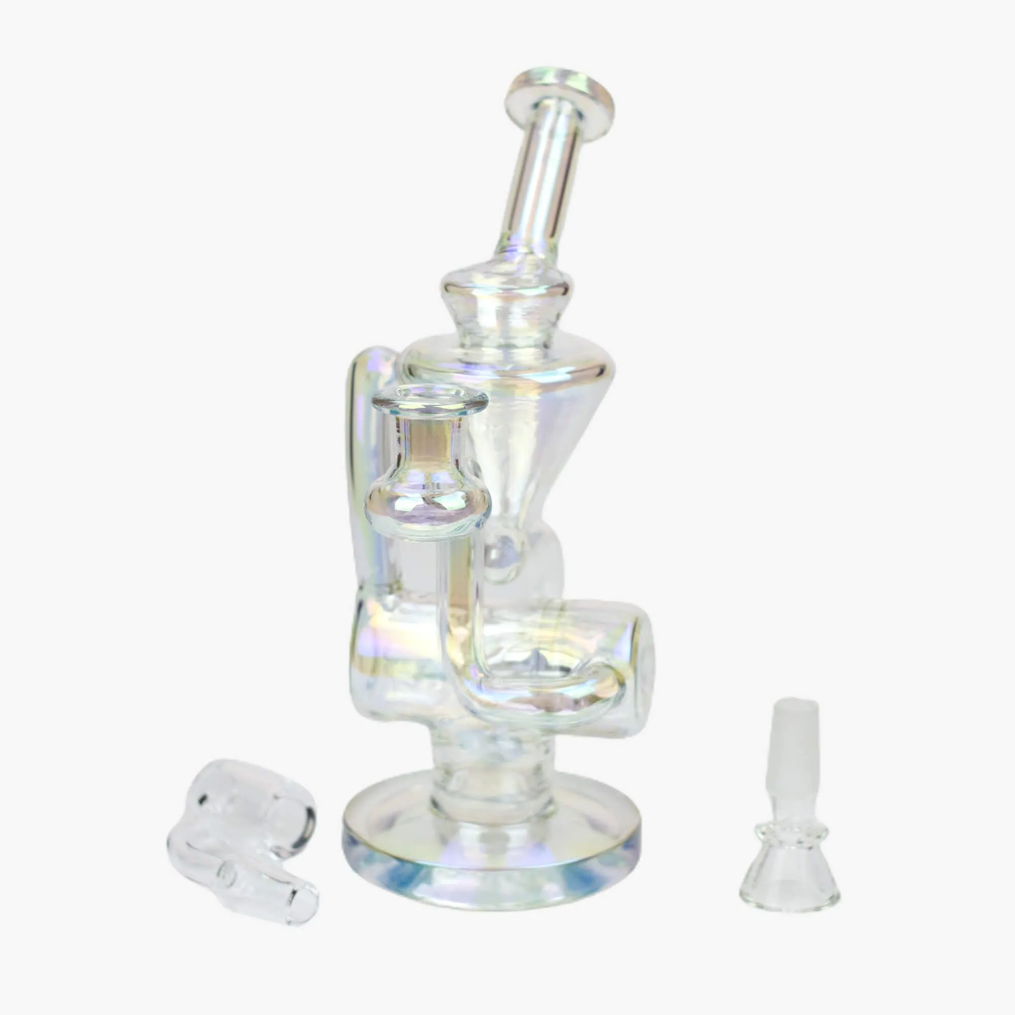 8" Eelectroplated Glass Recycler Rig