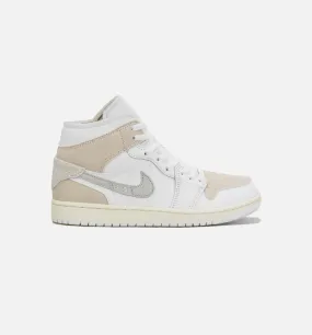 Air Jordan 1 Retro Mid SE Craft Mens Lifestyle Shoe - White/Grey/Beige