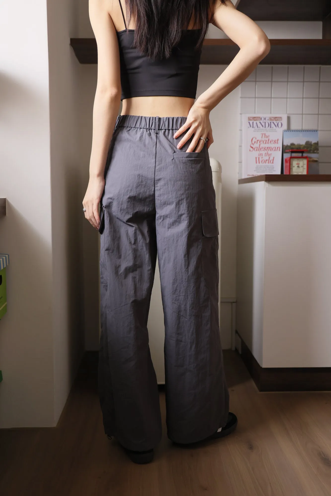 Alexa Cargo Pants in Dark Grey