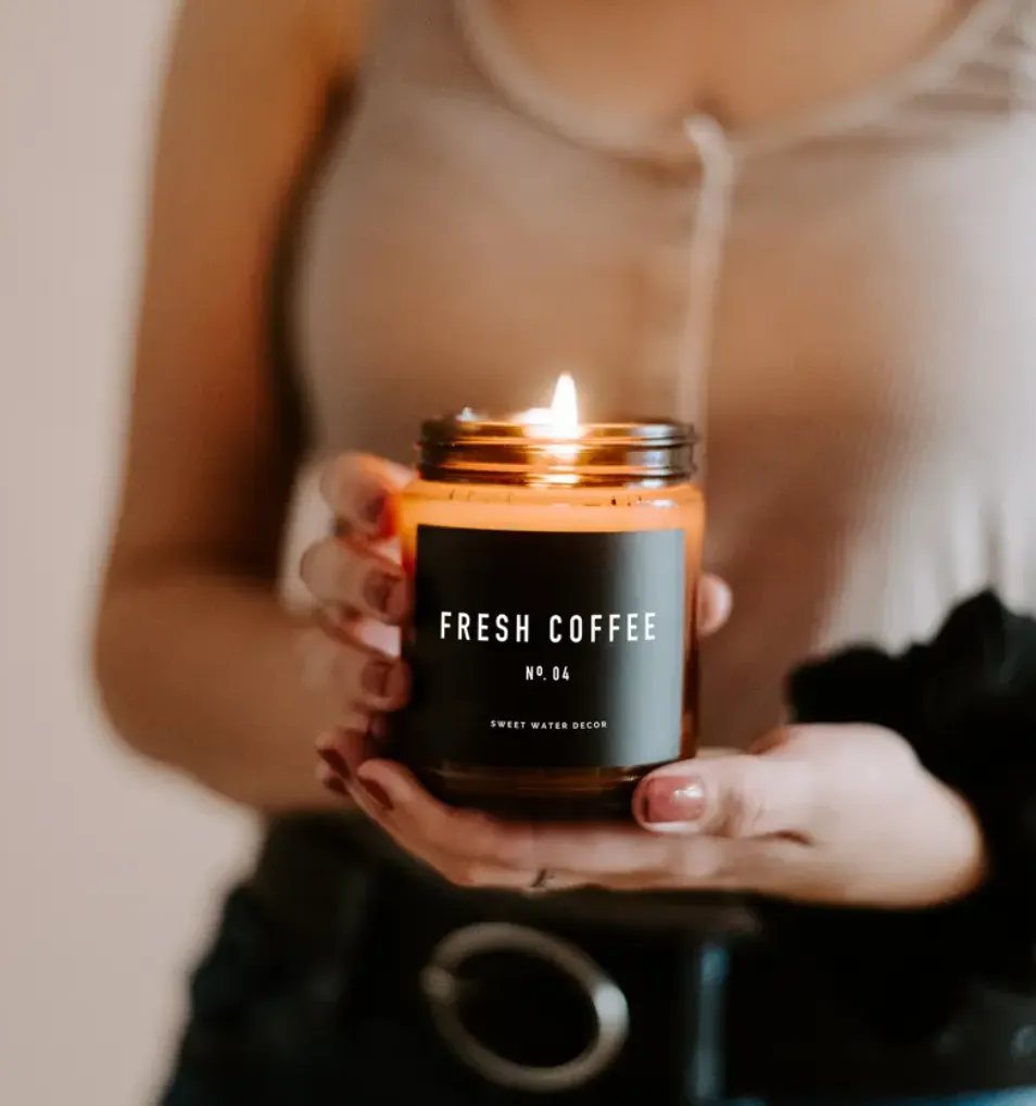 Amber Fresh Coffee Soy Candle