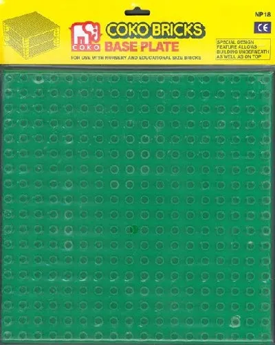 Base Plate Large for Nursery COKO Bricks Green