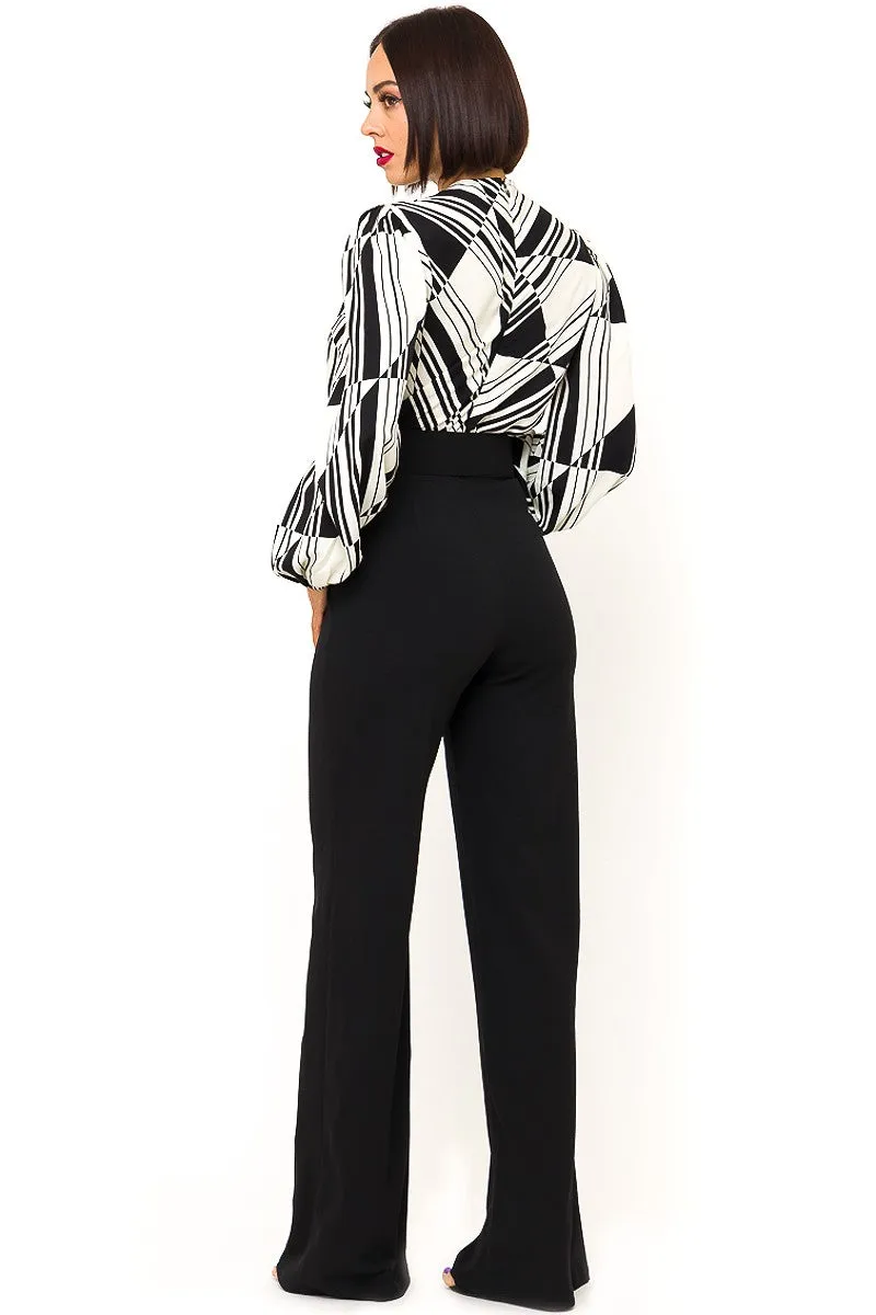 Black and White Jumpsuit | Bella Chic