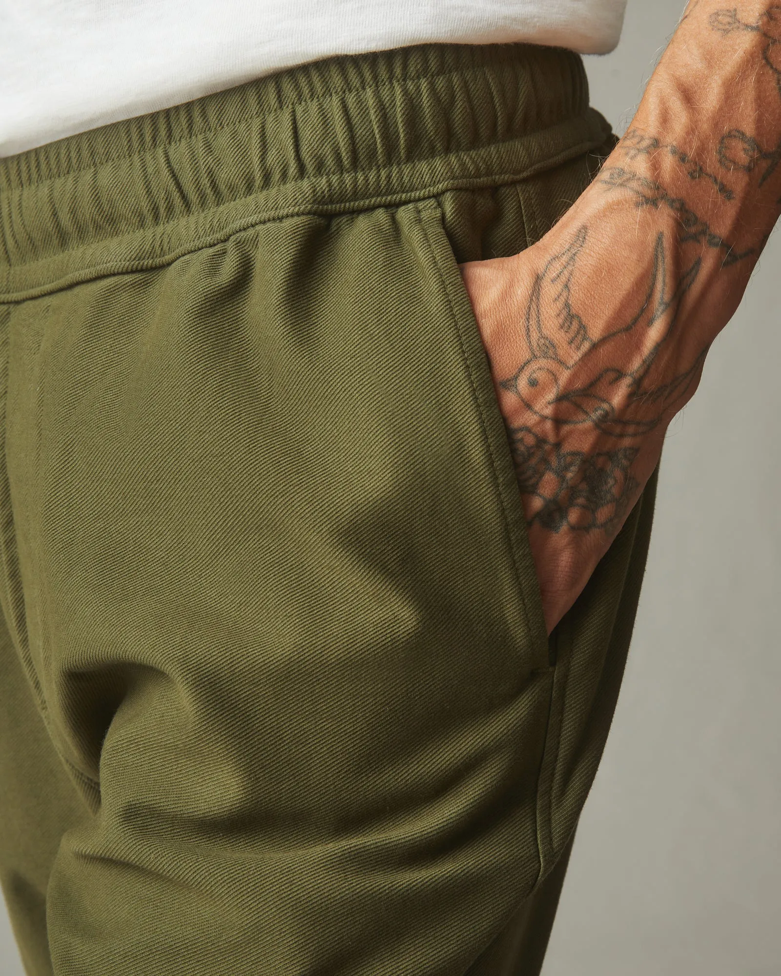 Brushed Twill Pant - Moss