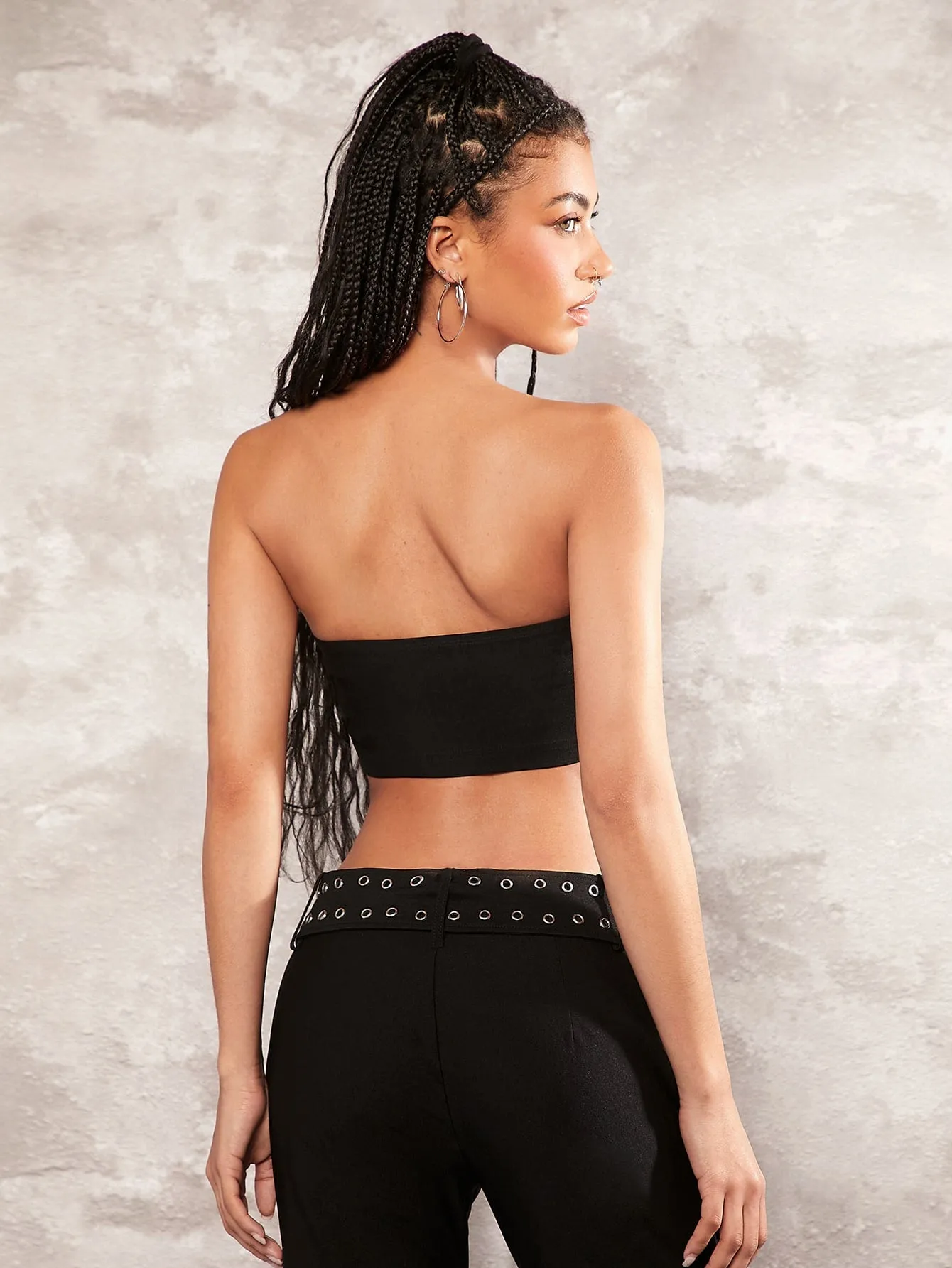 Buckle Cut Out Front Tube Top