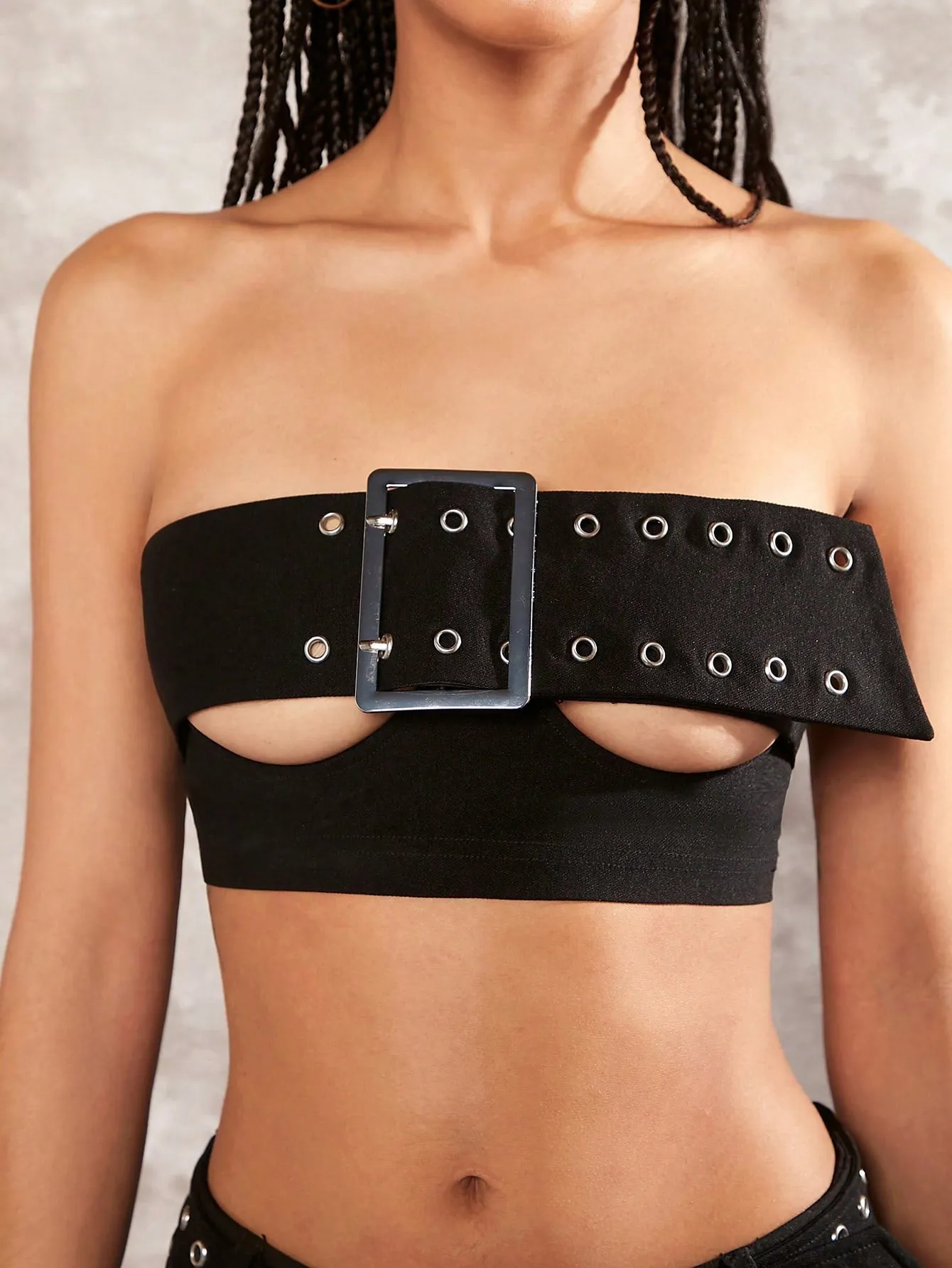 Buckle Cut Out Front Tube Top