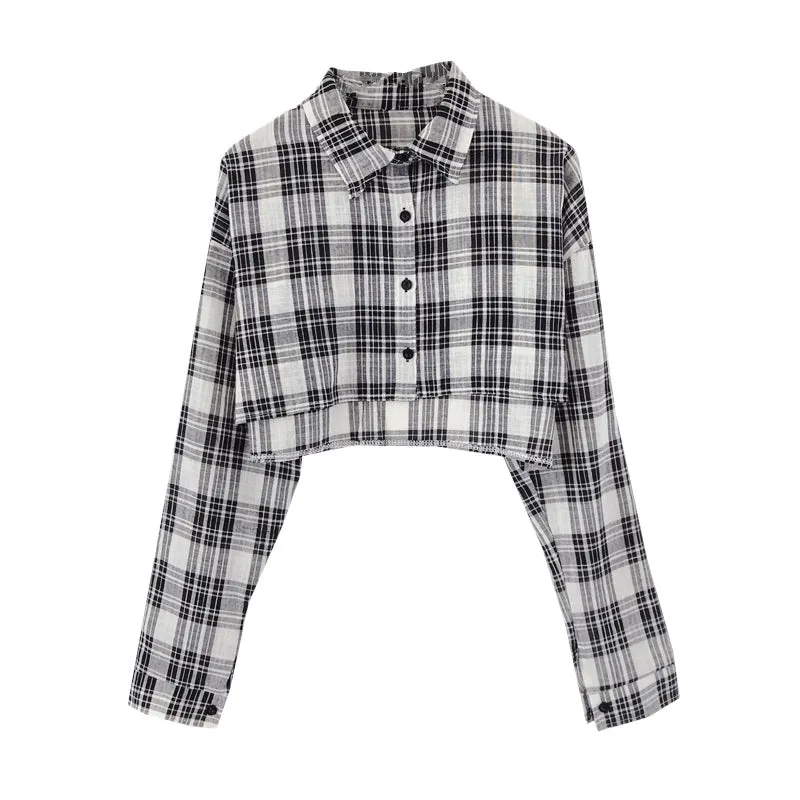 Chic plaid shirt KF9230