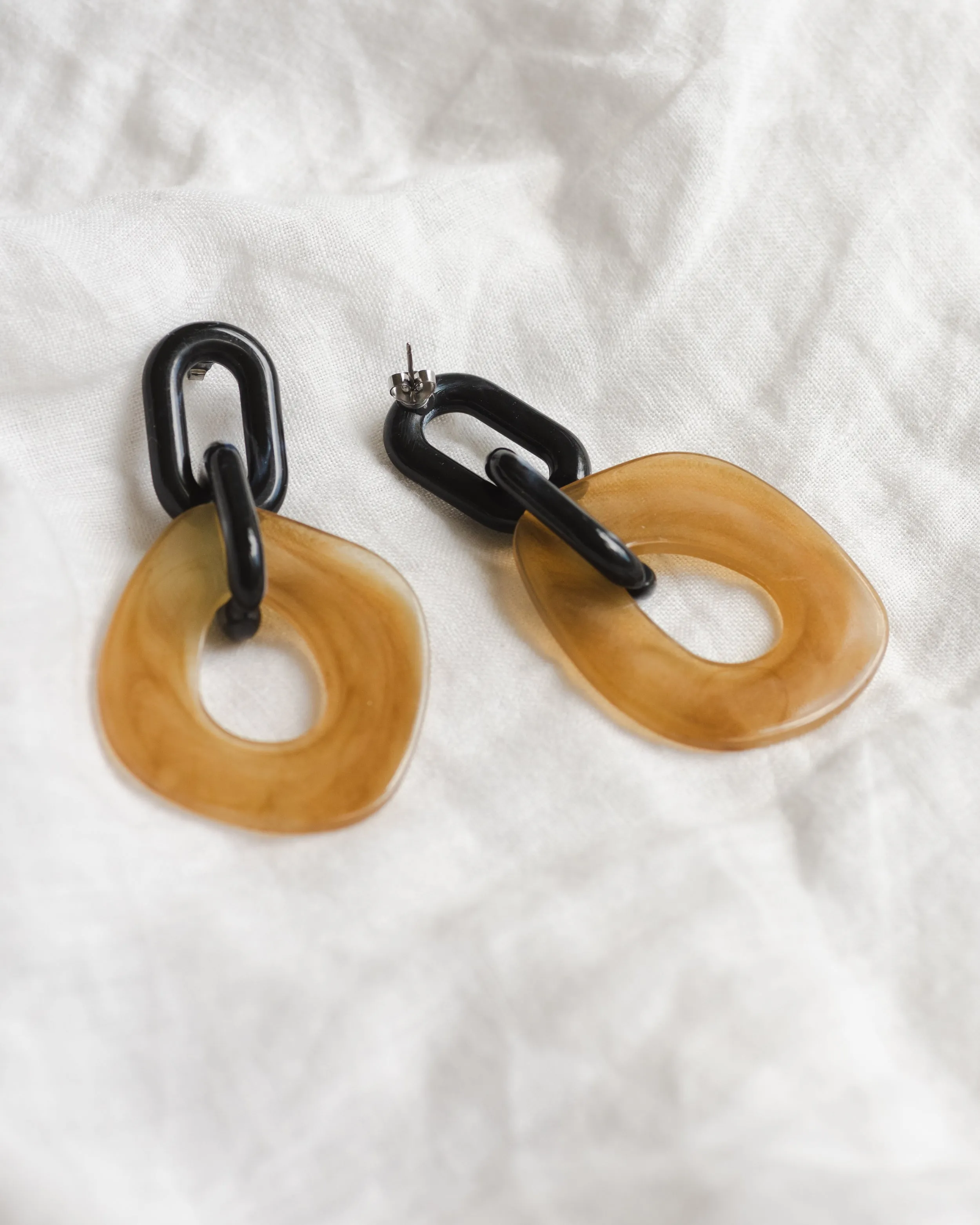 Clementine Earrings in Sand   Marble