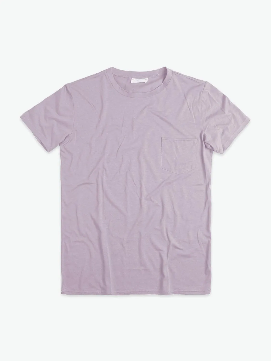 Crew Neck Modal-Blend Pocket T-shirt Light Lavender