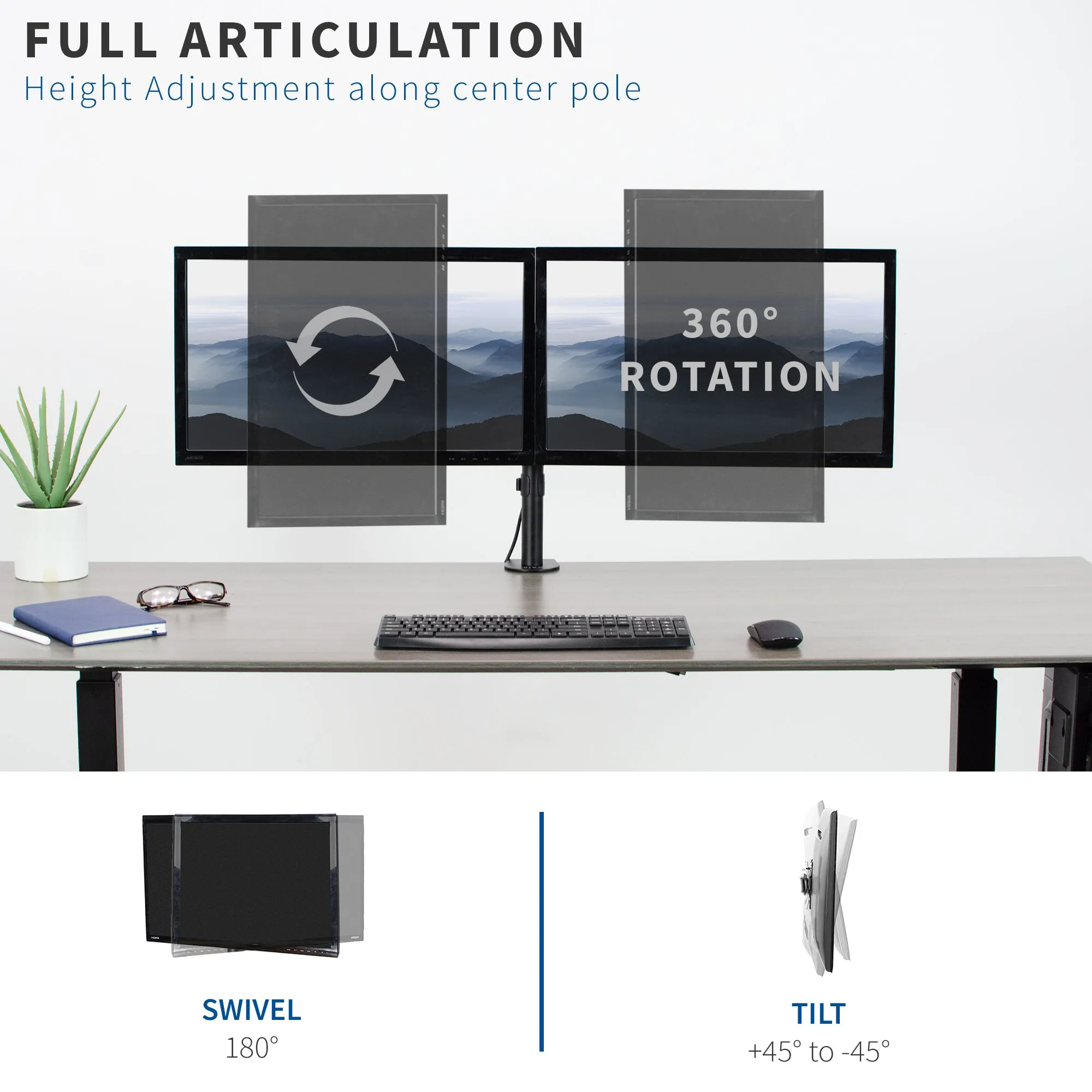 Dual Monitor Desk Mount