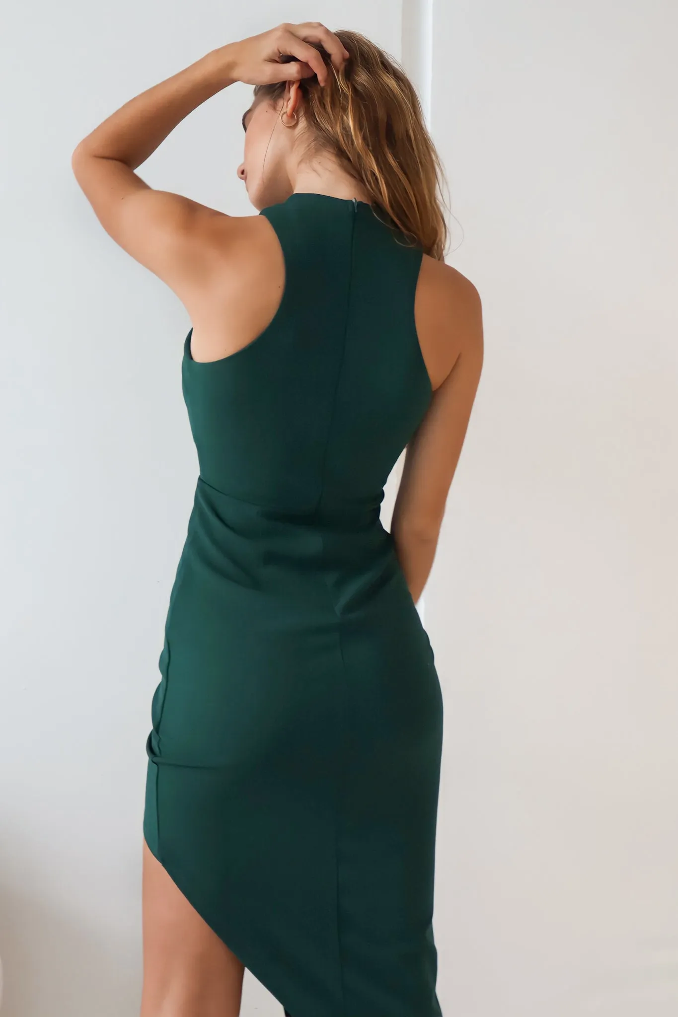 Eva Midi Bodycon - Emerald Green