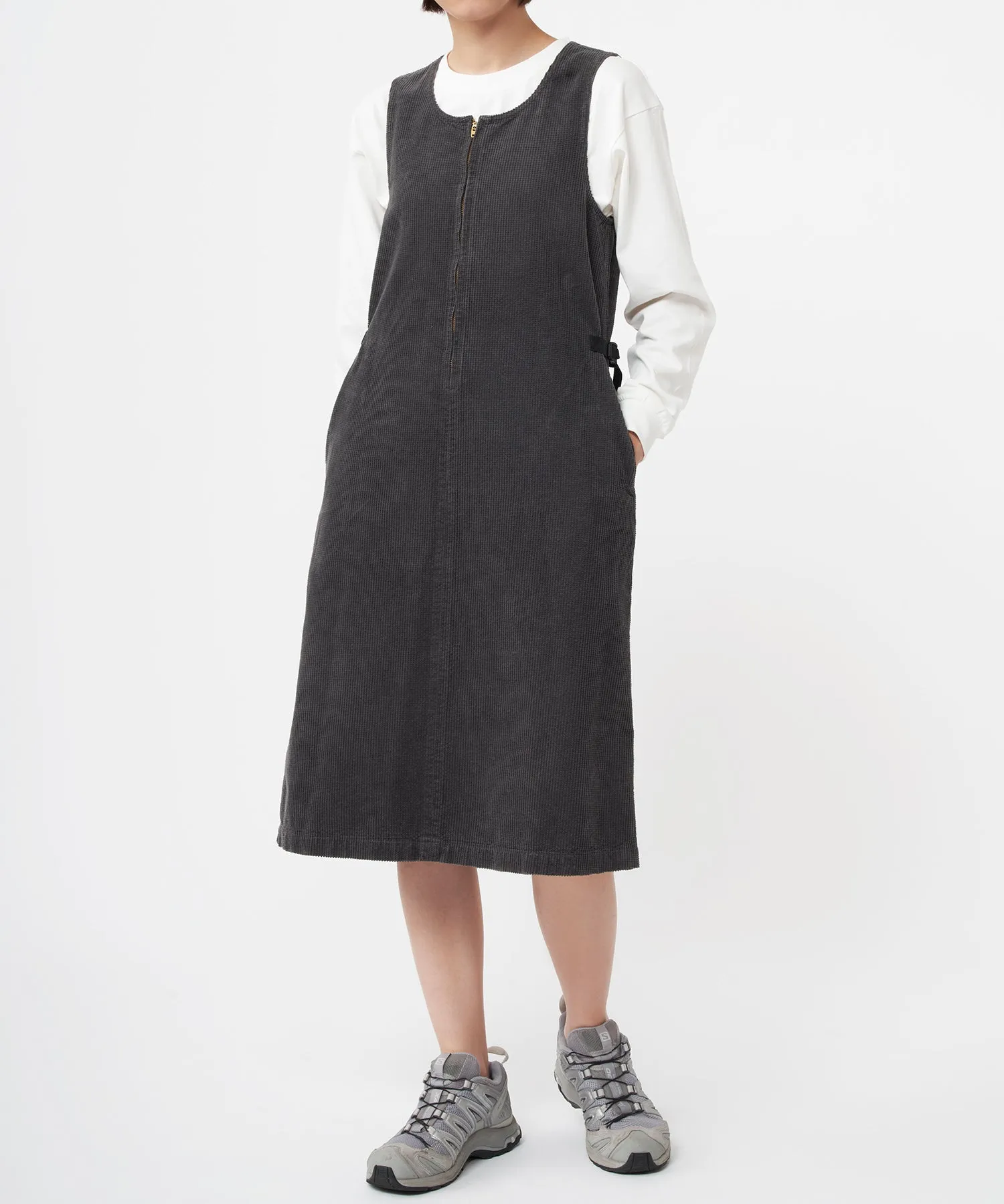 Gramicci Waffle Cord Mid-Length Dress