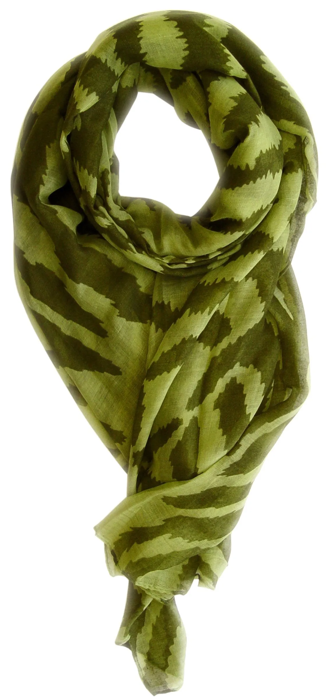 Green Forest Green Peach Couture Zebra Print Trendy Animal Print Fashion Graphic Shawl Wrap Scarf