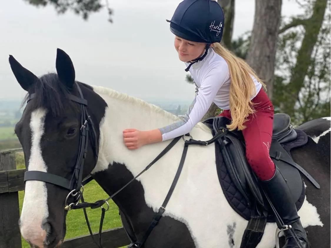 Hardy Equestrian Children's Rising Star 1/4 Zip White Base Layer