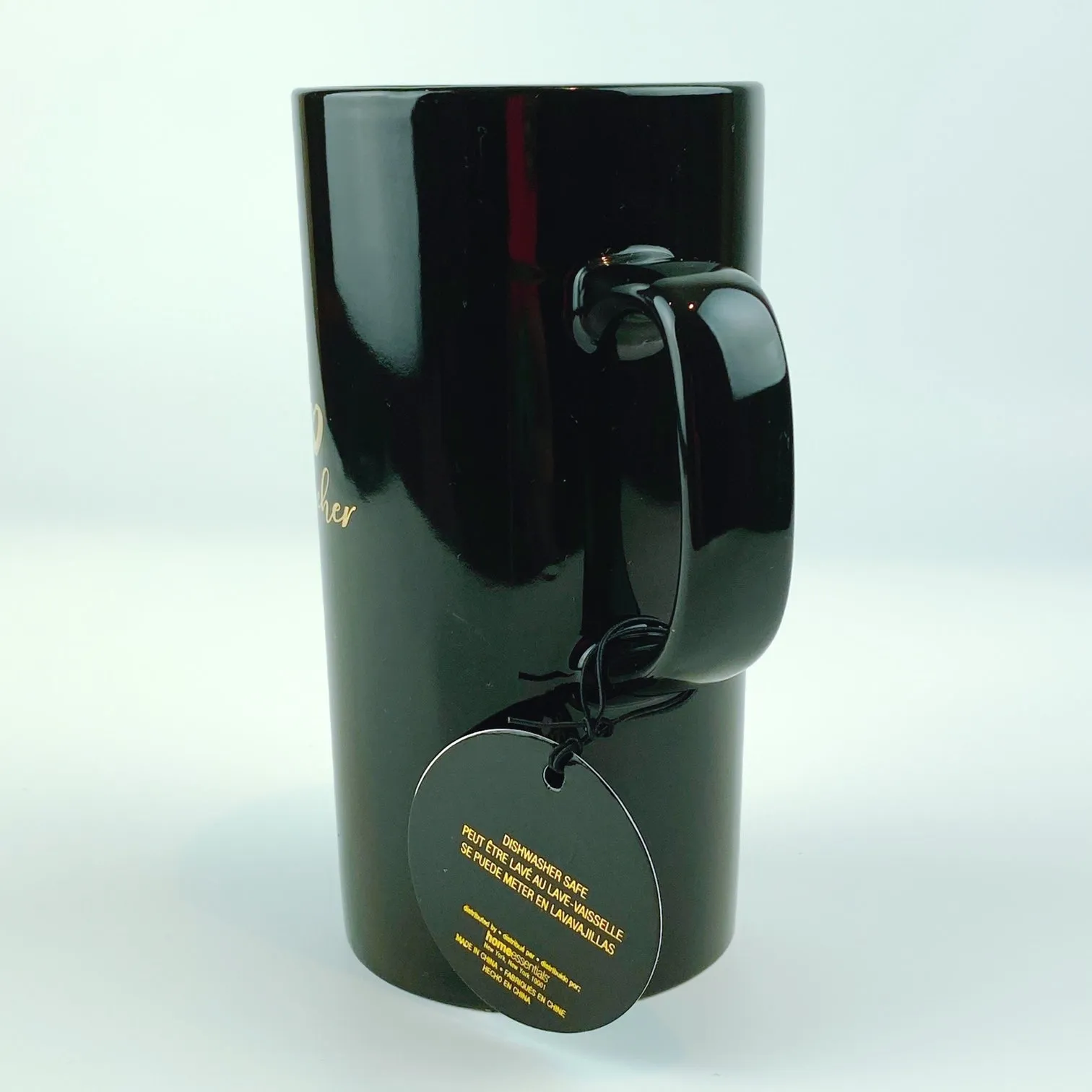 Home Essentials Long / Tall Sleek Teacher Black Mug Cup 18oz