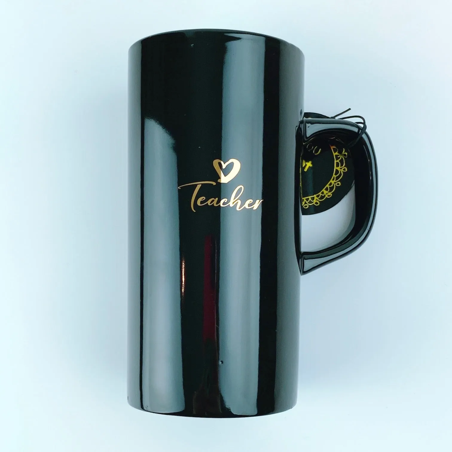 Home Essentials Long / Tall Sleek Teacher Black Mug Cup 18oz