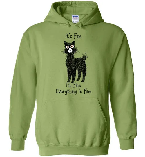 I'm Fine Alpaca Gildan Heavy Blend Hoodie