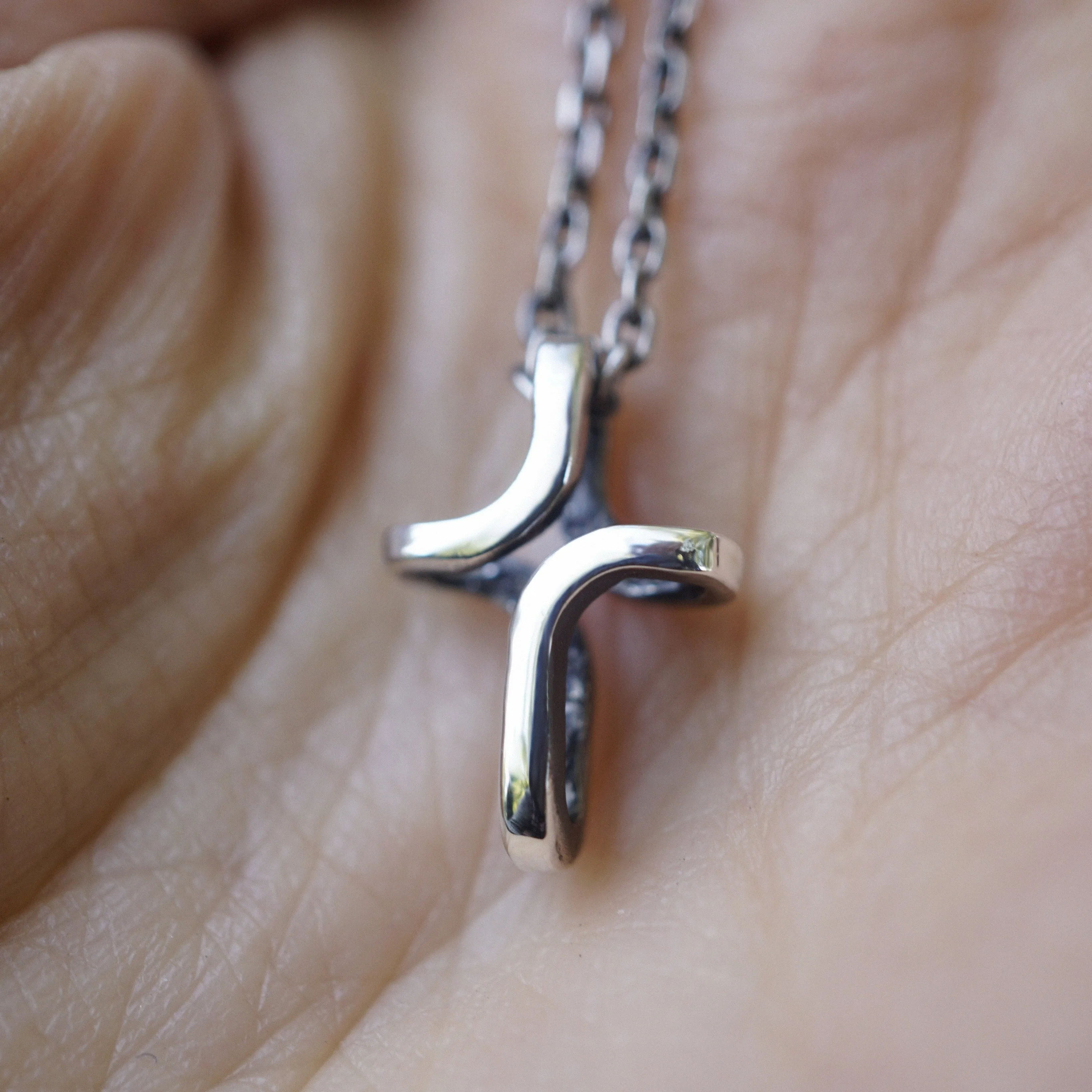 INFINITY | mens silver cross necklace