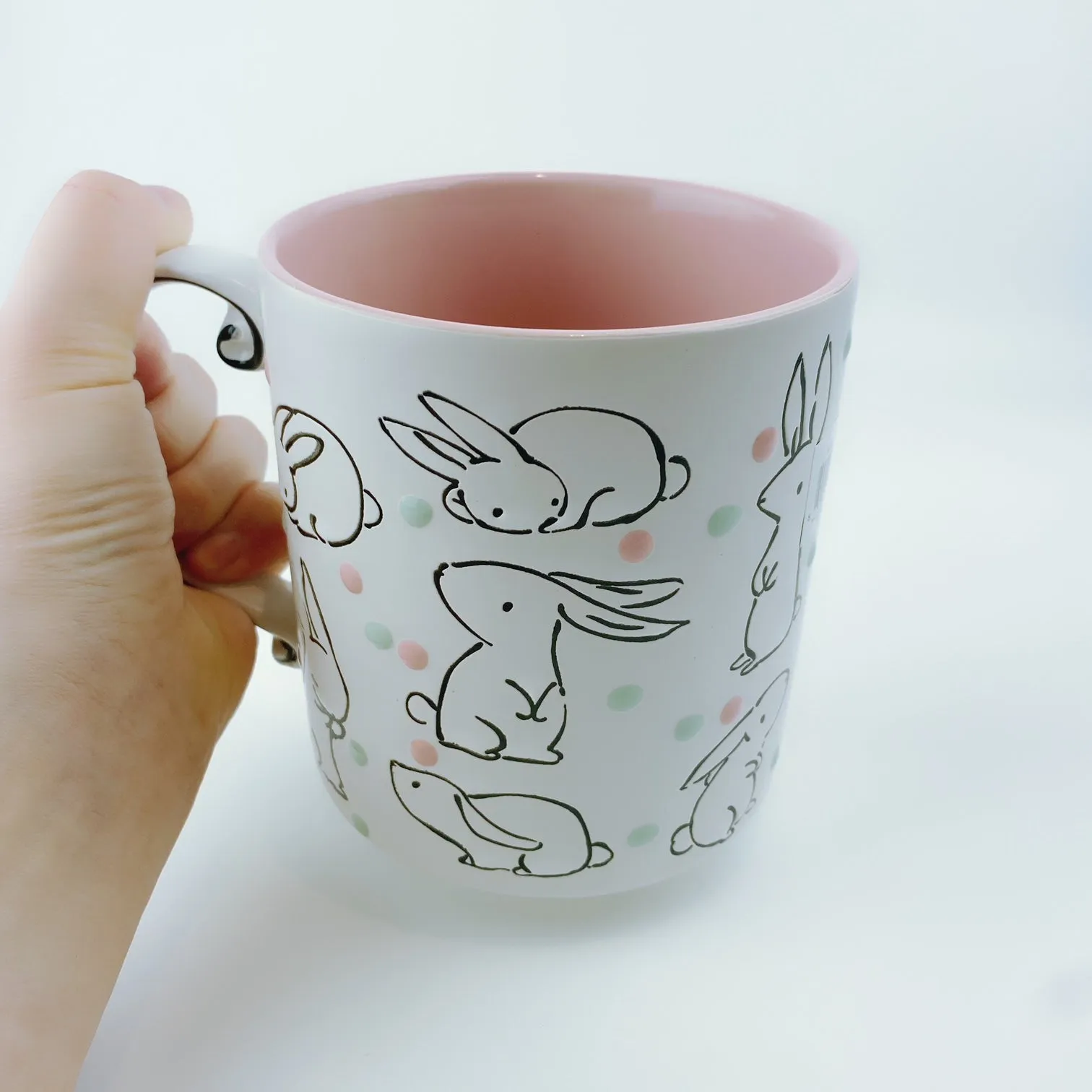 inHomestylez Happy Bunnies Happy Easter Ceramic Mug 21oz - Pink