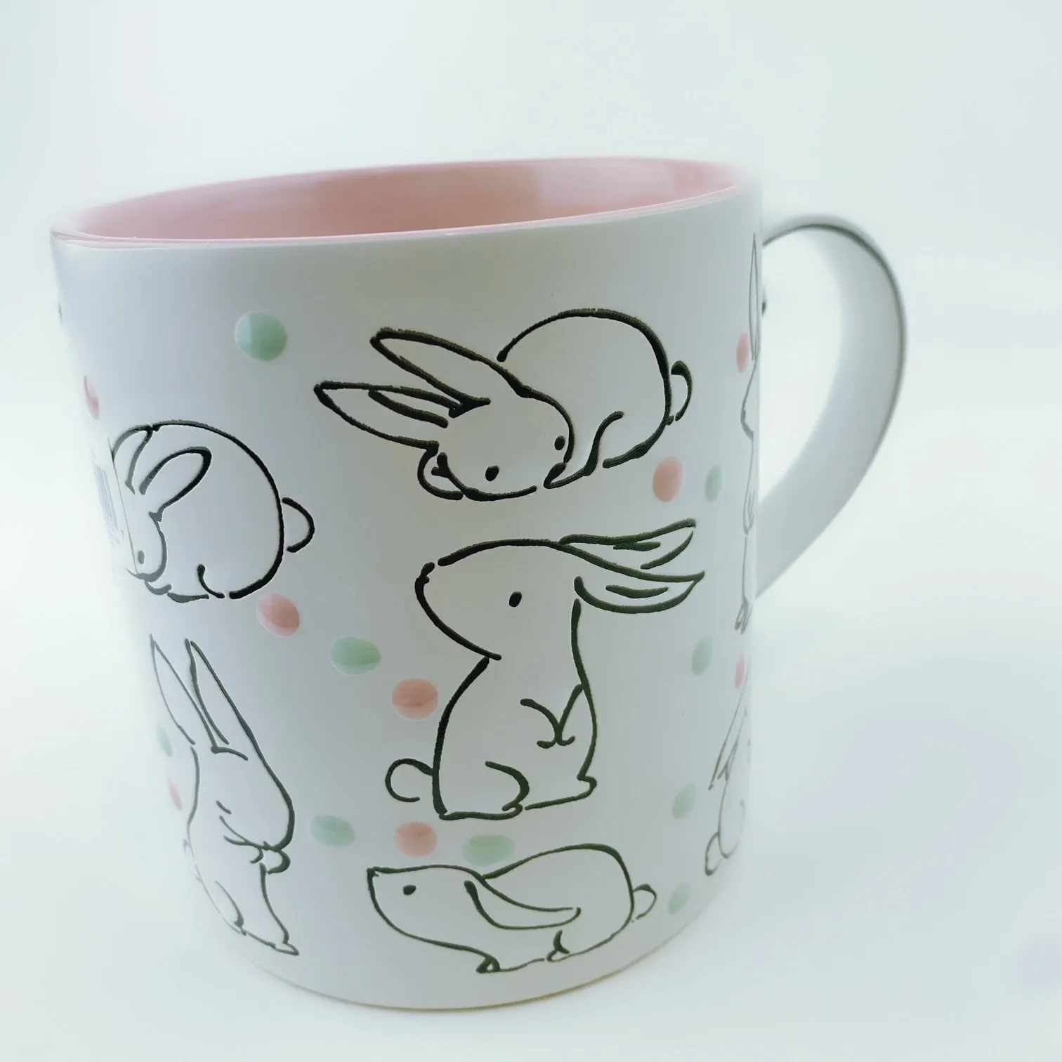 inHomestylez Happy Bunnies Happy Easter Ceramic Mug 21oz - Pink