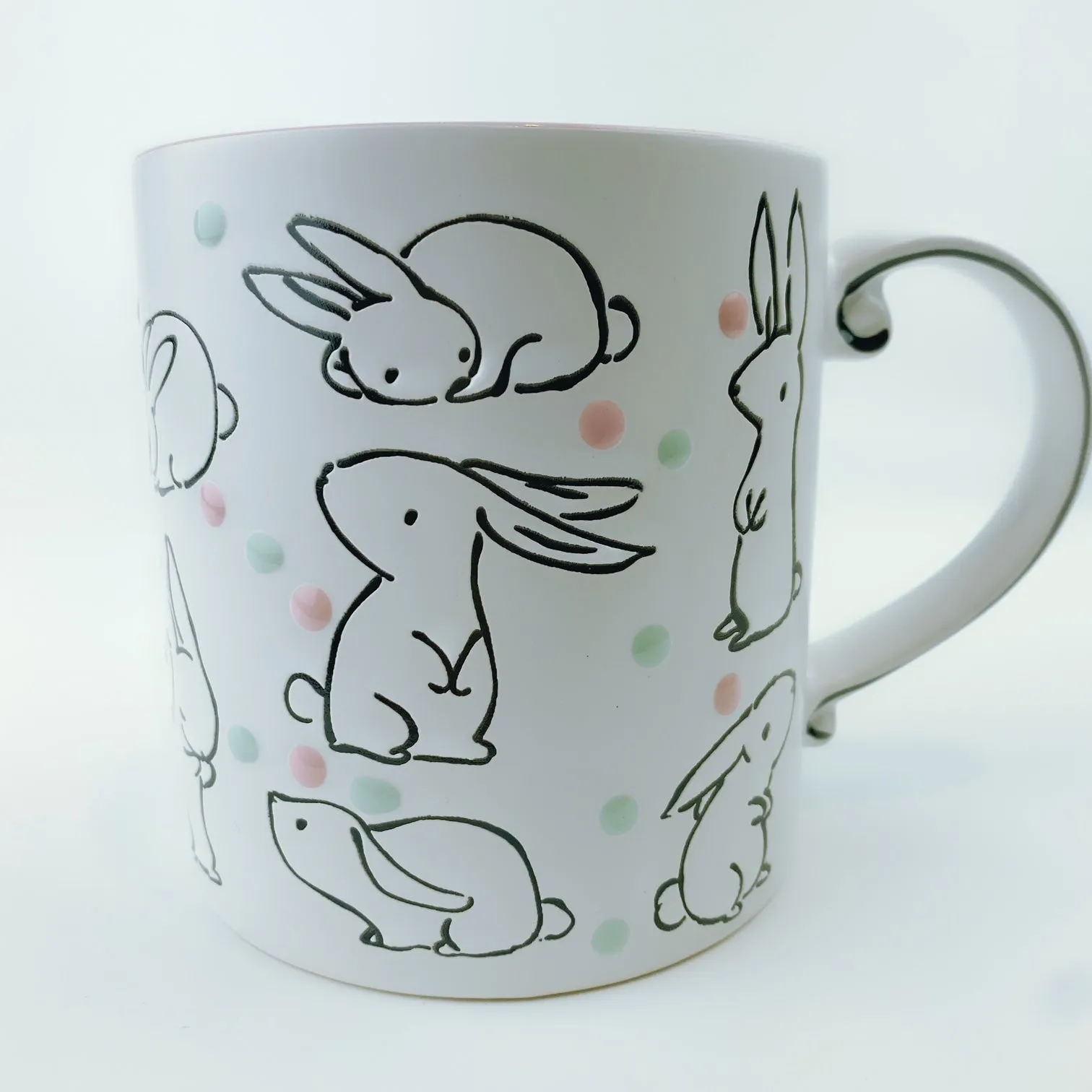 inHomestylez Happy Bunnies Happy Easter Ceramic Mug 21oz - Pink