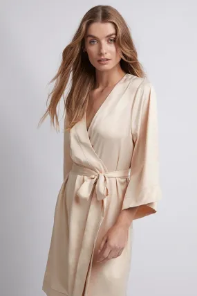 Jasmine Short Robe - Champagne