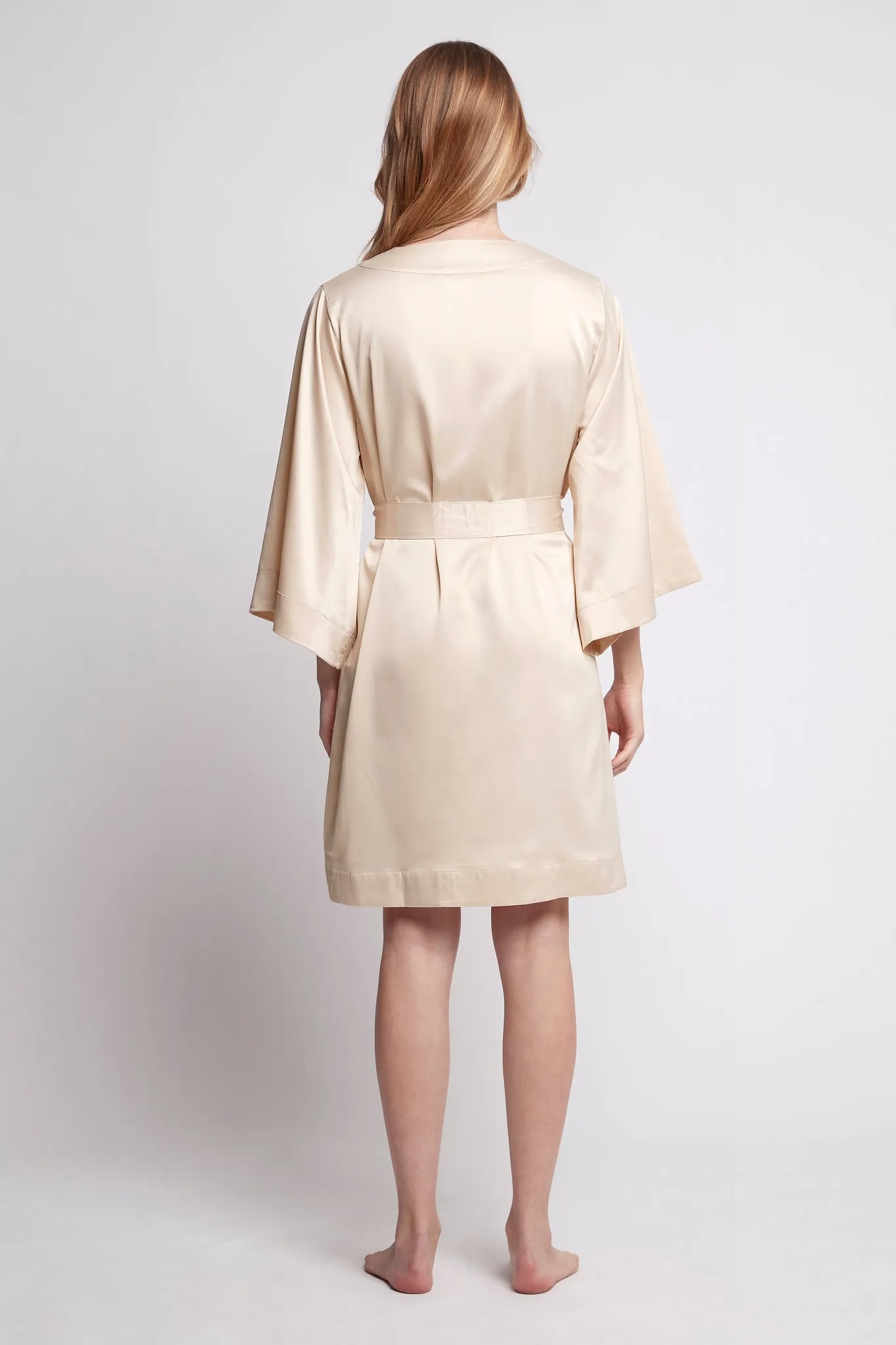 Jasmine Short Robe - Champagne