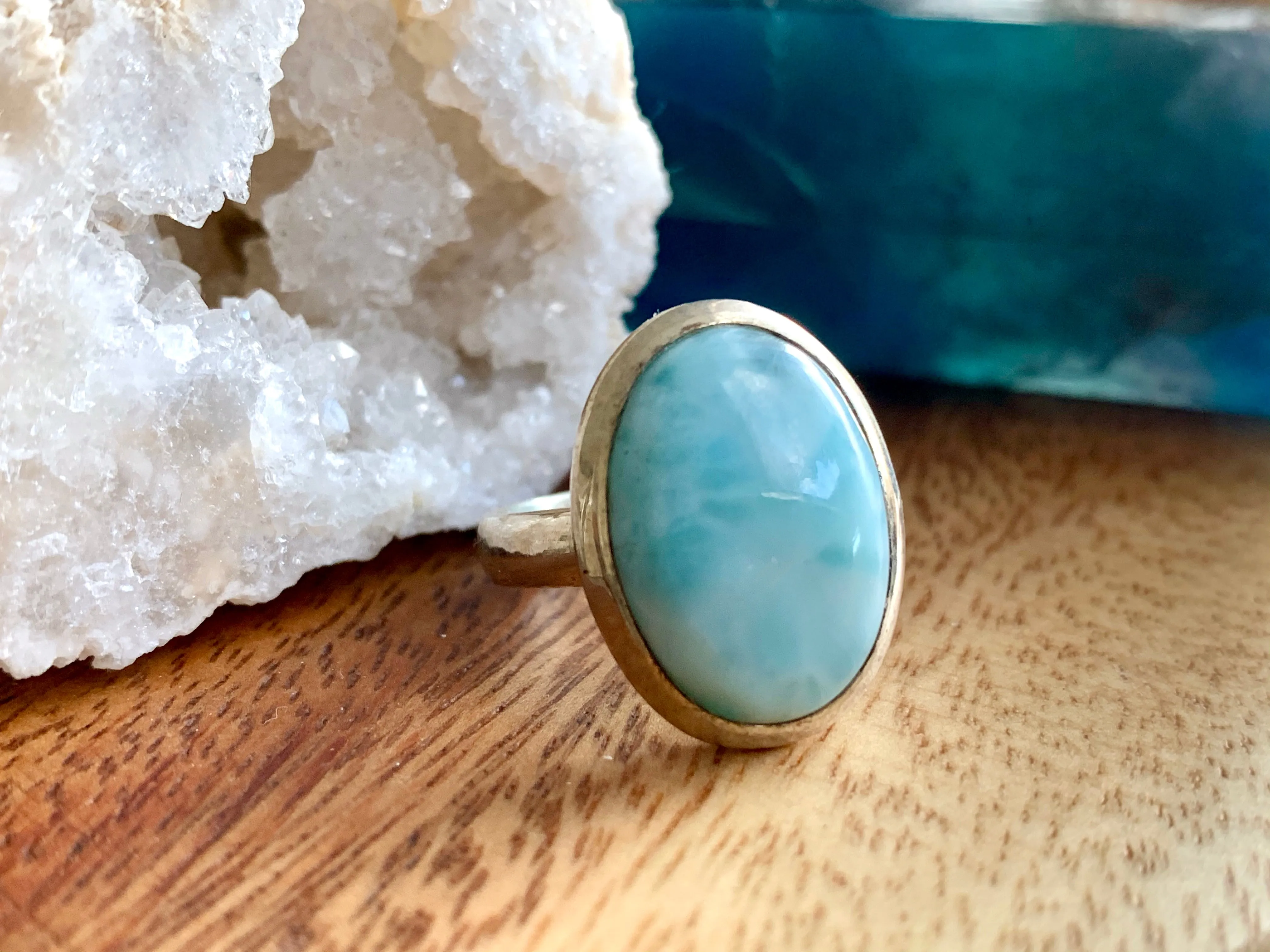 Larimar Ariel Ring - Large Oval