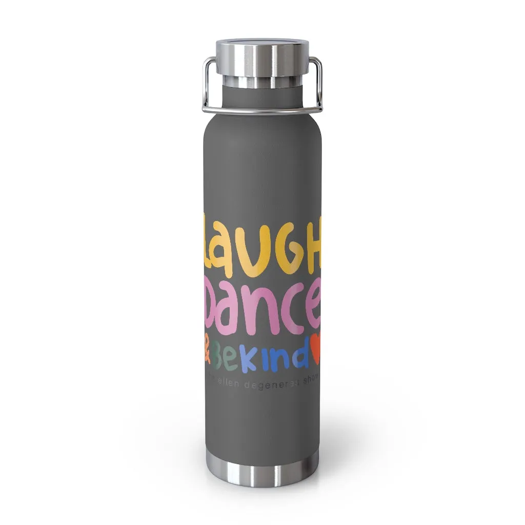 Laugh Dance Love Insulated Bottle-Gray