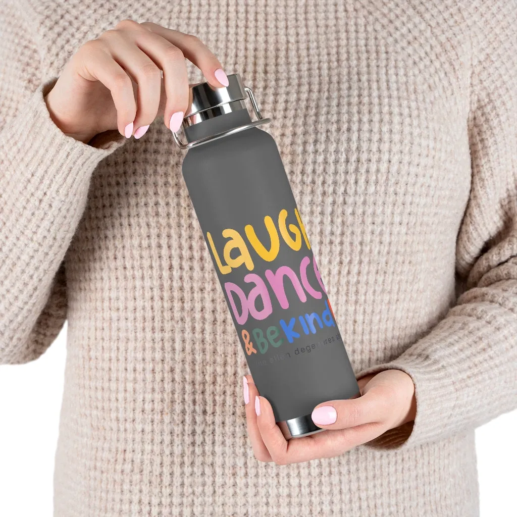 Laugh Dance Love Insulated Bottle-Gray