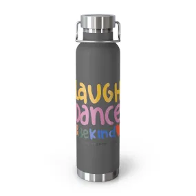 Laugh Dance Love Insulated Bottle-Gray