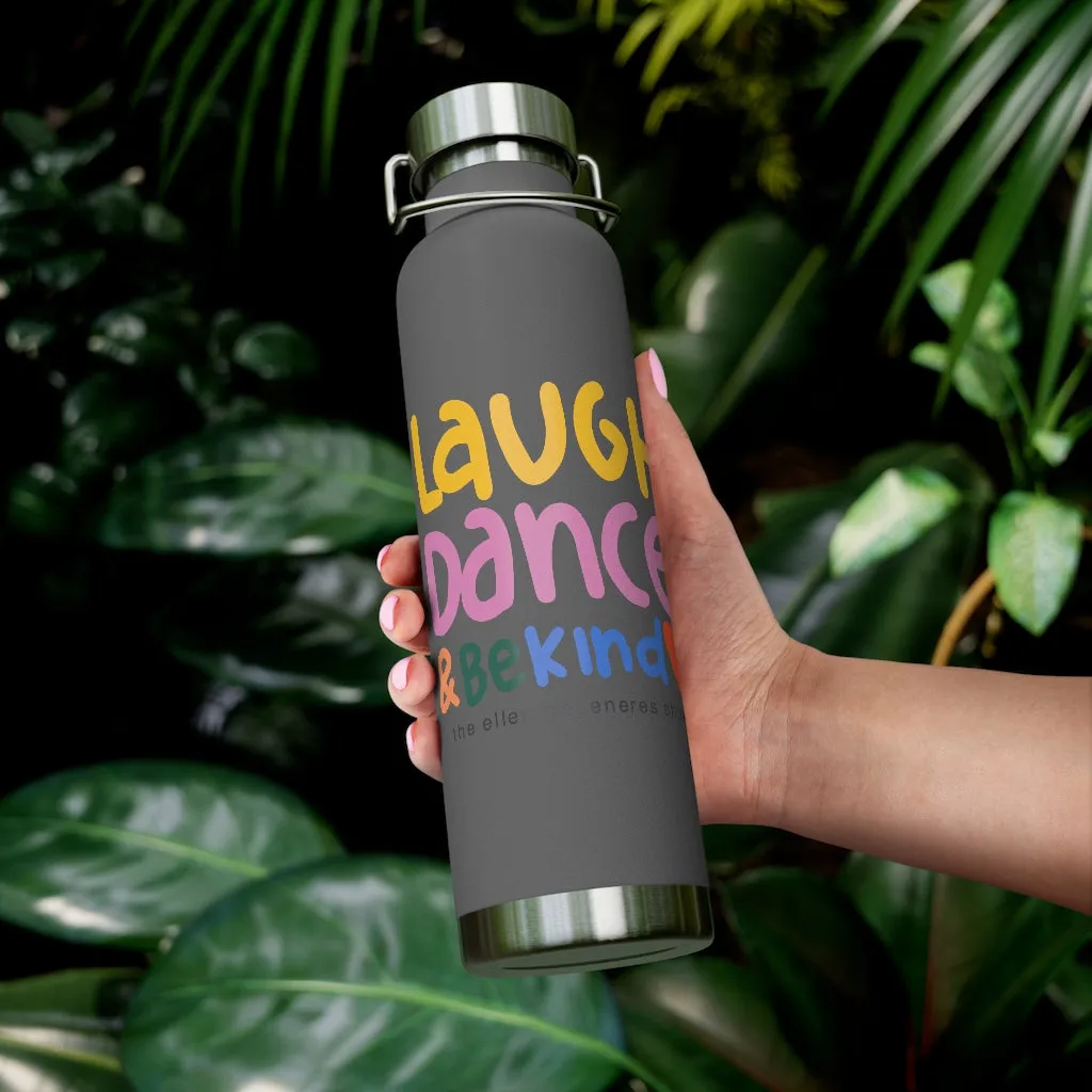 Laugh Dance Love Insulated Bottle-Gray