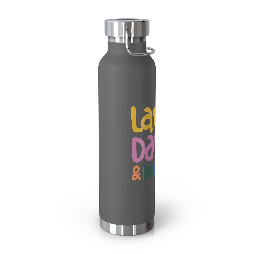 Laugh Dance Love Insulated Bottle-Gray