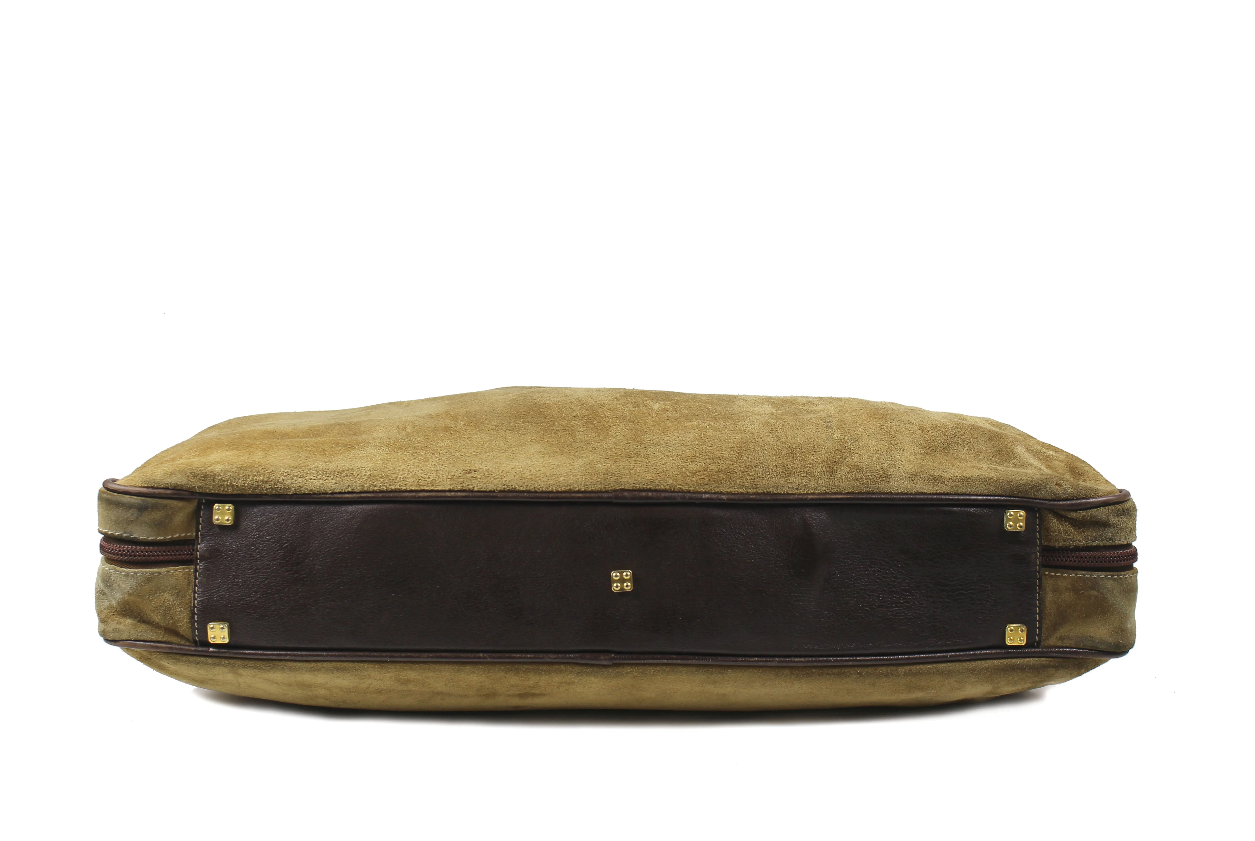 LOEWE Amazona gold suede travel bag