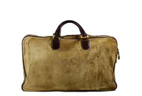 LOEWE Amazona gold suede travel bag