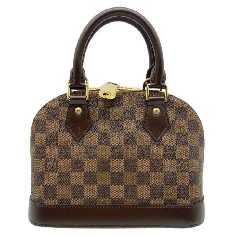 Louis Vuitton Alma Bb Brown Damier Ébène Canvas Cross Body Bag