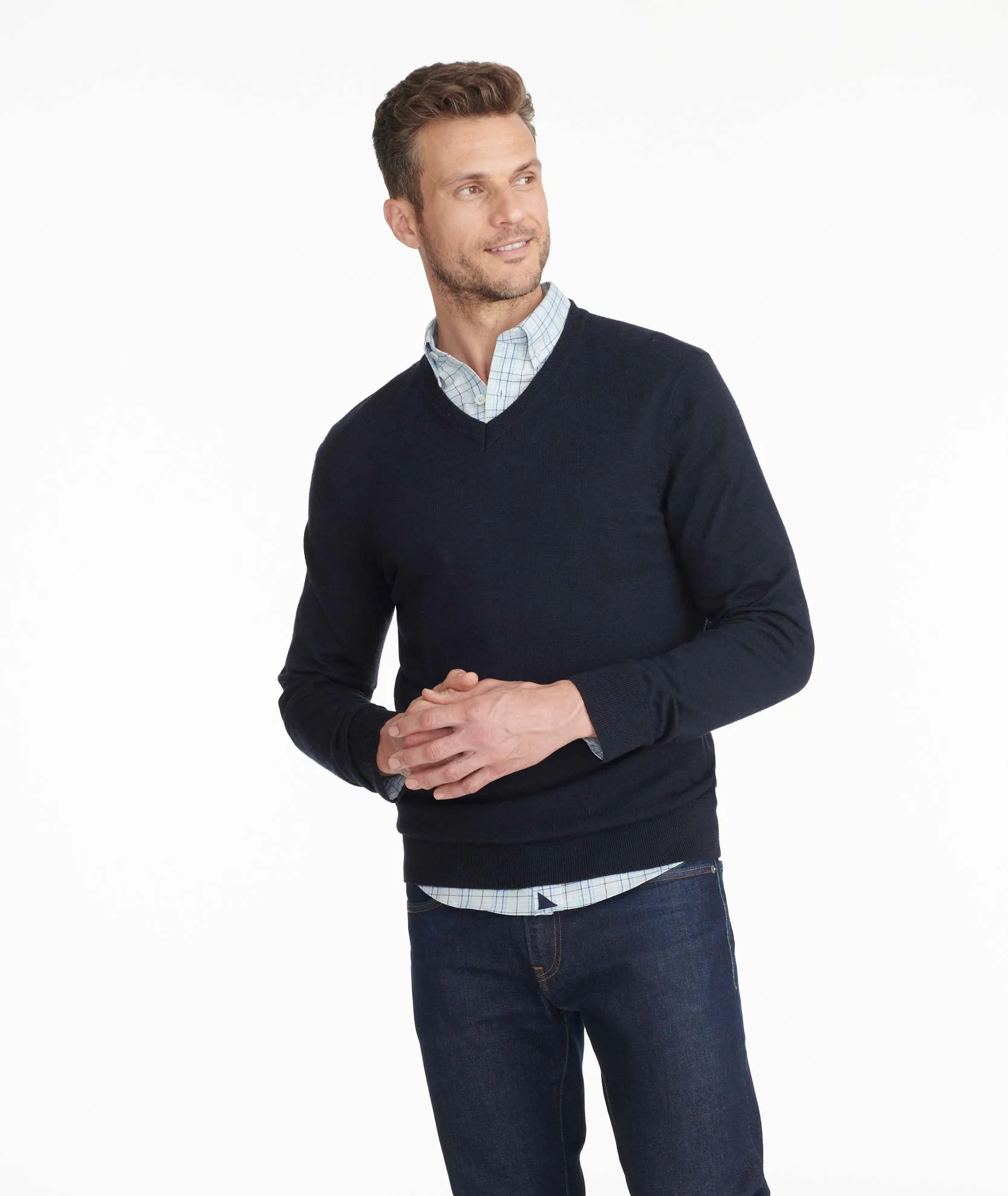 Merino Wool V-Neck Sweater