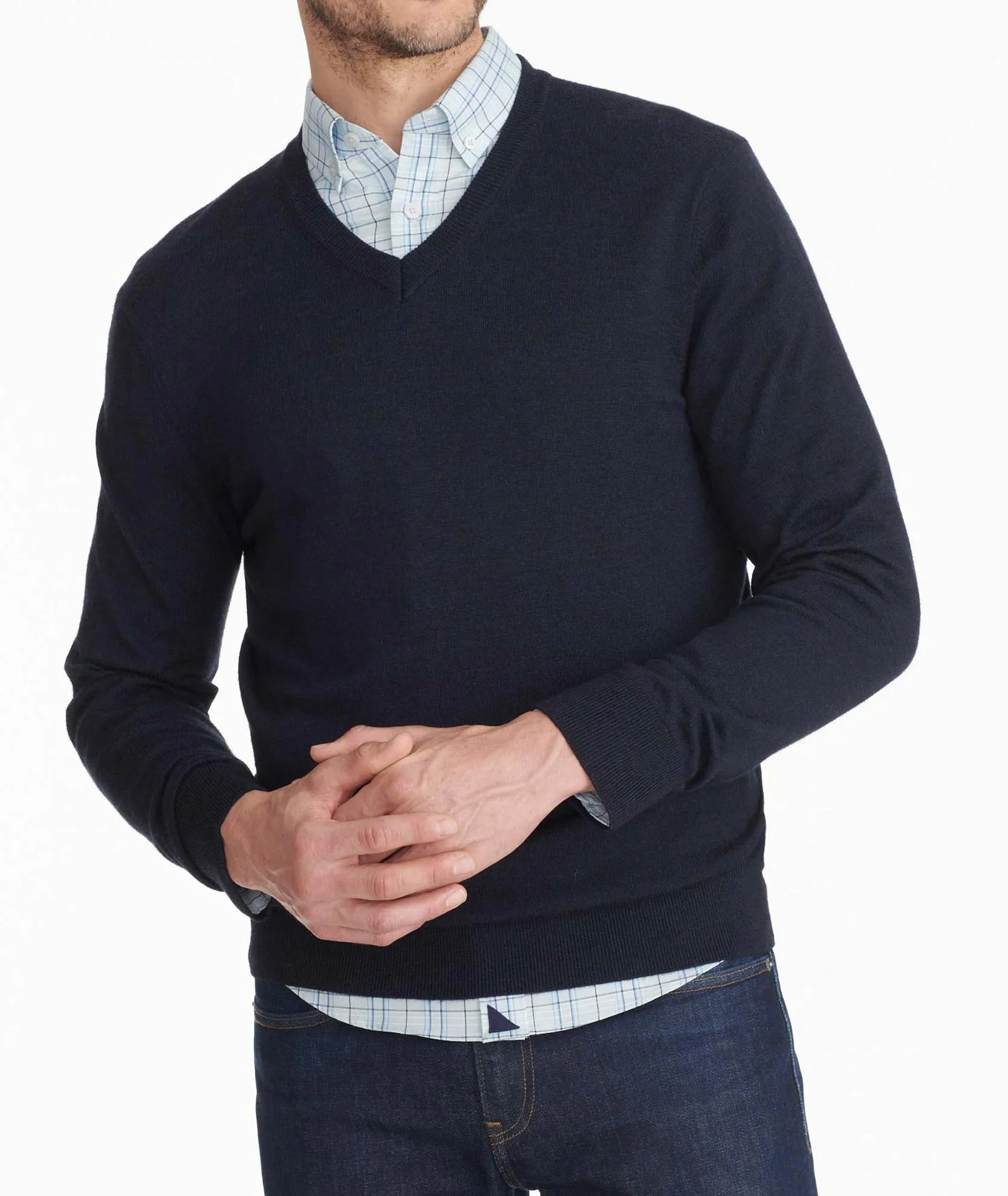 Merino Wool V-Neck Sweater