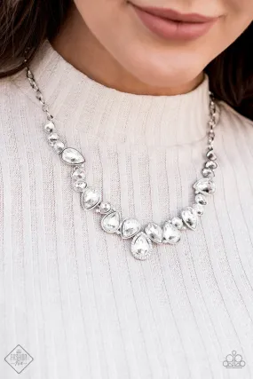 Paparazzi Accessories - I Want It All - White Fashion Fix Necklace July 2020