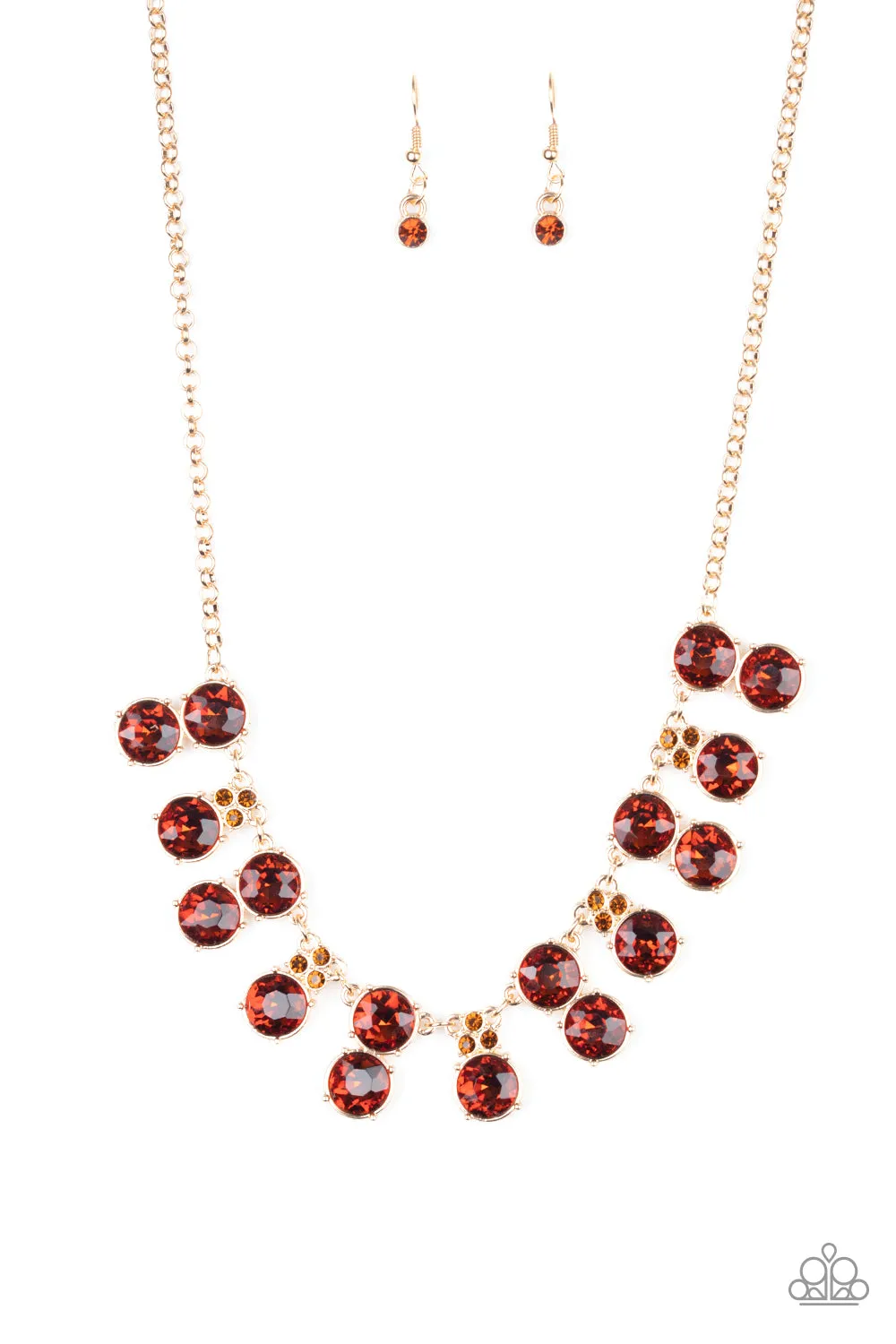 Paparazzi Accessories - Top Dollar Twinkle #N253 Peg - Brown Necklace