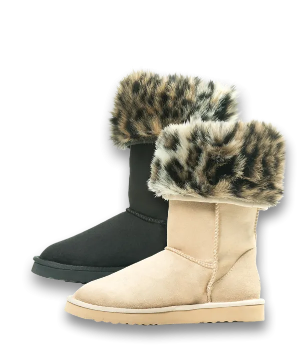 PAWJ Tall Boot | Tan / Wild Leopard