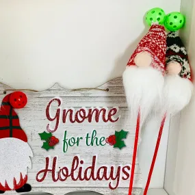 Pickleball Gnomes Floral Picks & Table Decorations | Pickleball Christmas Gifts And Decor