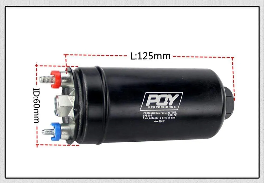 PQY - EFI 380LH 1000HP TOP QUALITY External Fuel Pump E85 Compatible 044 style New PQY-FPB003-QY